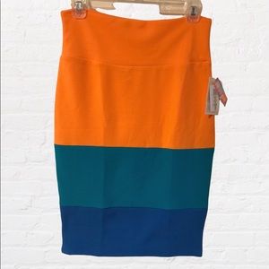 LulaRoe”Cassie” NWT Multicolored Pencil Skirt. Sz S.
